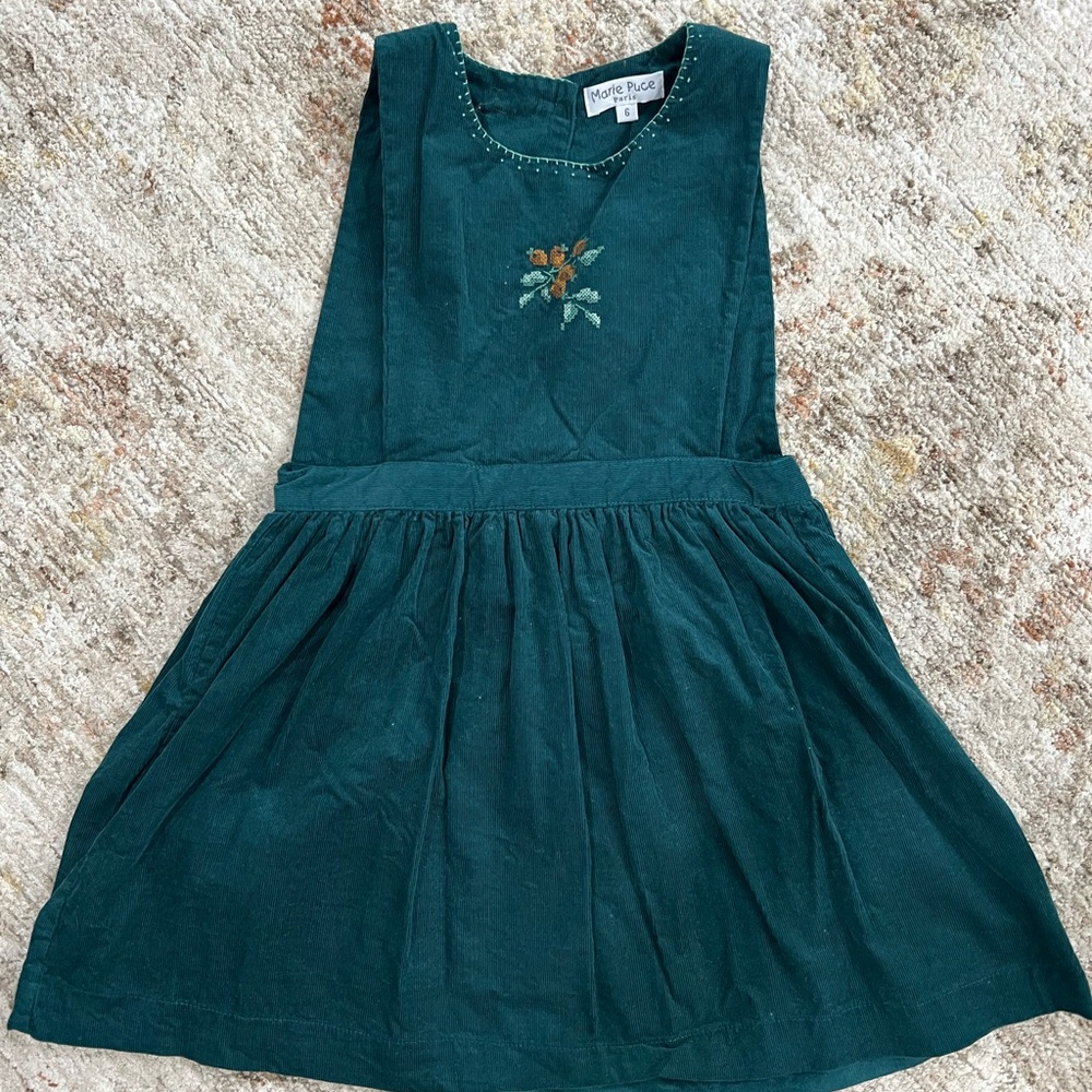 Kids Green corduroy Dress